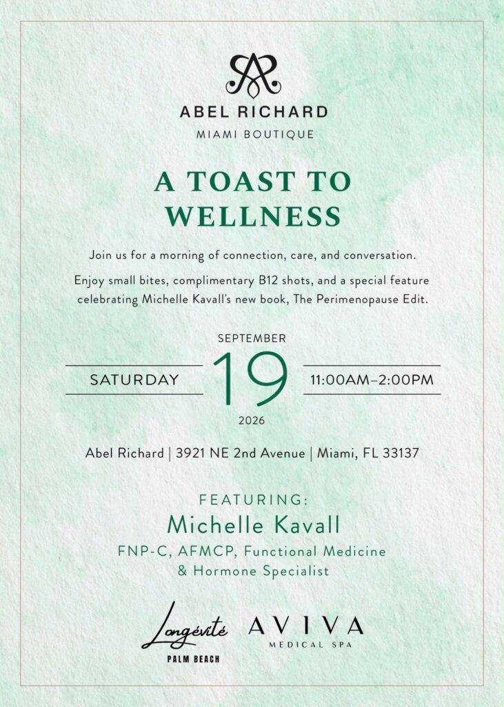 Longévité Palm Beach joins Abel Richard and Aviva Medical Spa for A Toast to Wellness